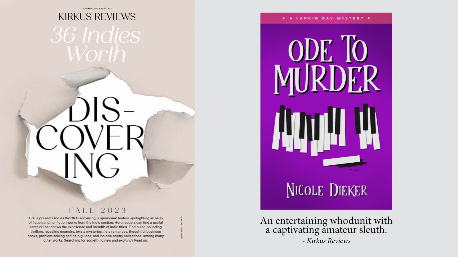 ODE TO MURDER is a Kirkus Indie Worth Discovering - Shortwave Publishing