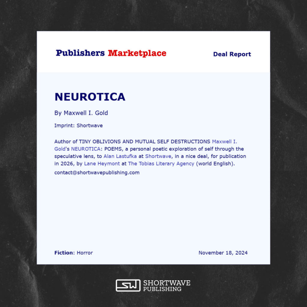 New Deal Announcement - Neurotica: Poems